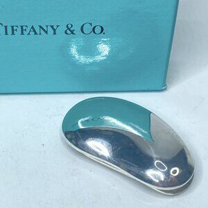Tiffany & Co Sterling Silver Bean Money Clip Classic Minimalist Design SS131